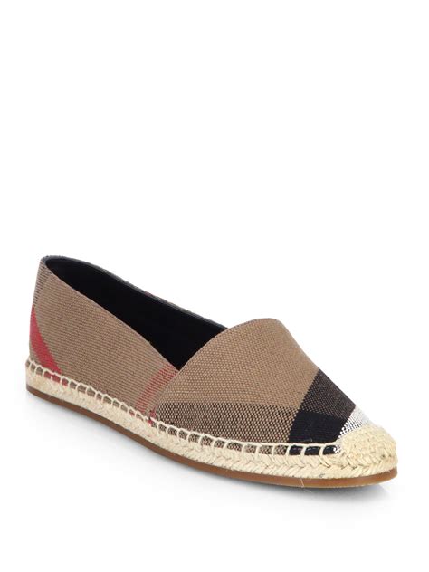 burberry hodgeson check canvas espadrille flats|Women's Hodgeson House Check Espadrille Flats.